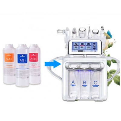 2019 Hot Selling 3 Bottles 400ML Hydra Dermabrasion Machine Small Bubble Solution Cleans And Hydrates Skin