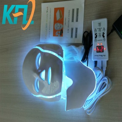 OEM private logo Europe America market skin whitening 7 Color LED Light Therapy facial Mask